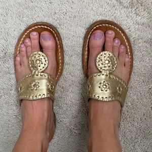 Jack Roger’s gold sandals flats size 5